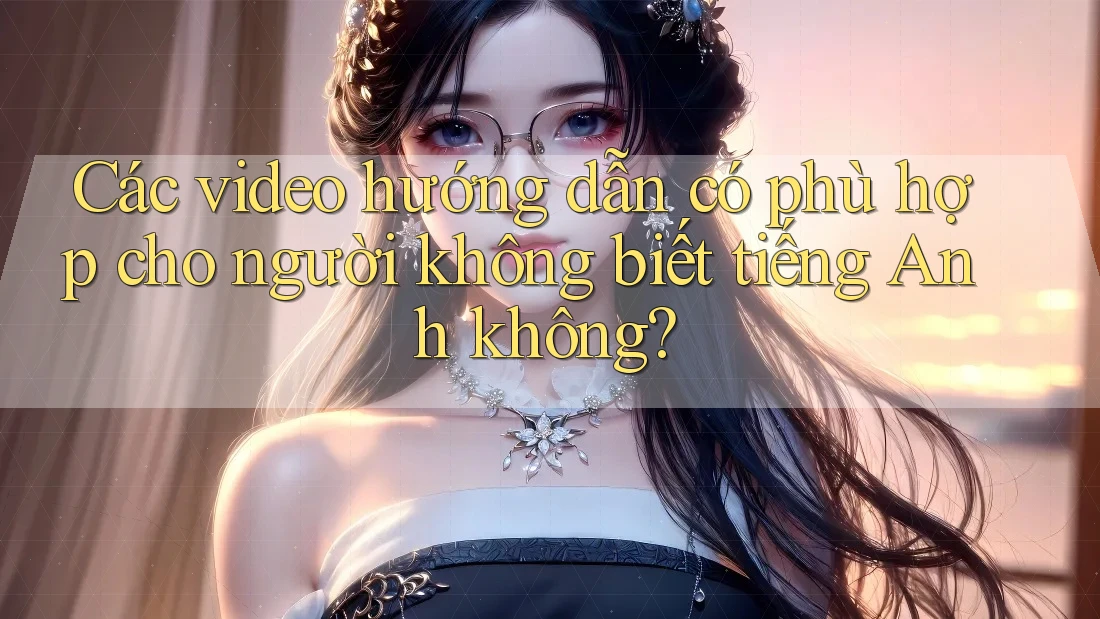 Các video hướng dẫn có phù hợp cho người không biết tiếng Anh không? Các video hướng dẫn có phù hợp cho người không biết tiếng Anh không?