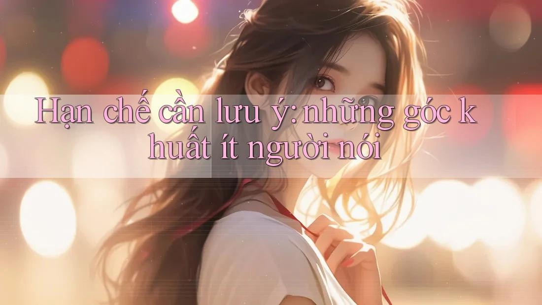 Hạn chế cần lưu ý: những góc khuất ít người nói Hạn chế cần lưu ý: những góc khuất ít người nói