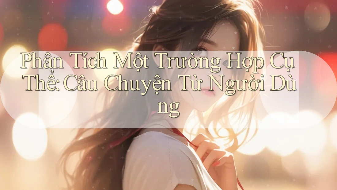 Phân Tích Một Trường Hợp Cụ Thể: Câu Chuyện Từ Người Dùng