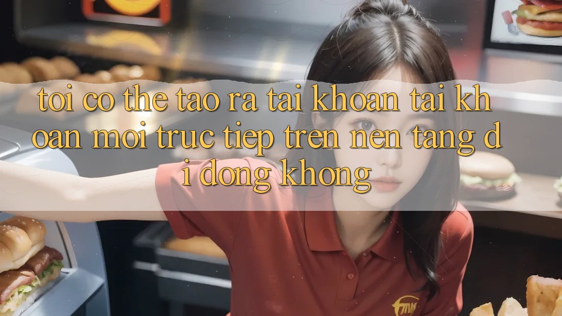 Tôi có thể tạo ra tài khoản tài khoản mới trực tiếp trên nền tảng di động không?