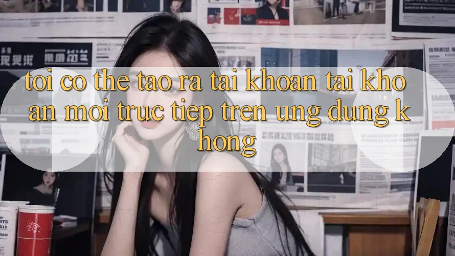 Tôi có thể tạo ra tài khoản tài khoản mới trực tiếp trên ứng dụng không? Tôi có thể tạo ra tài khoản tài khoản mới trực tiếp trên ứng dụng không?